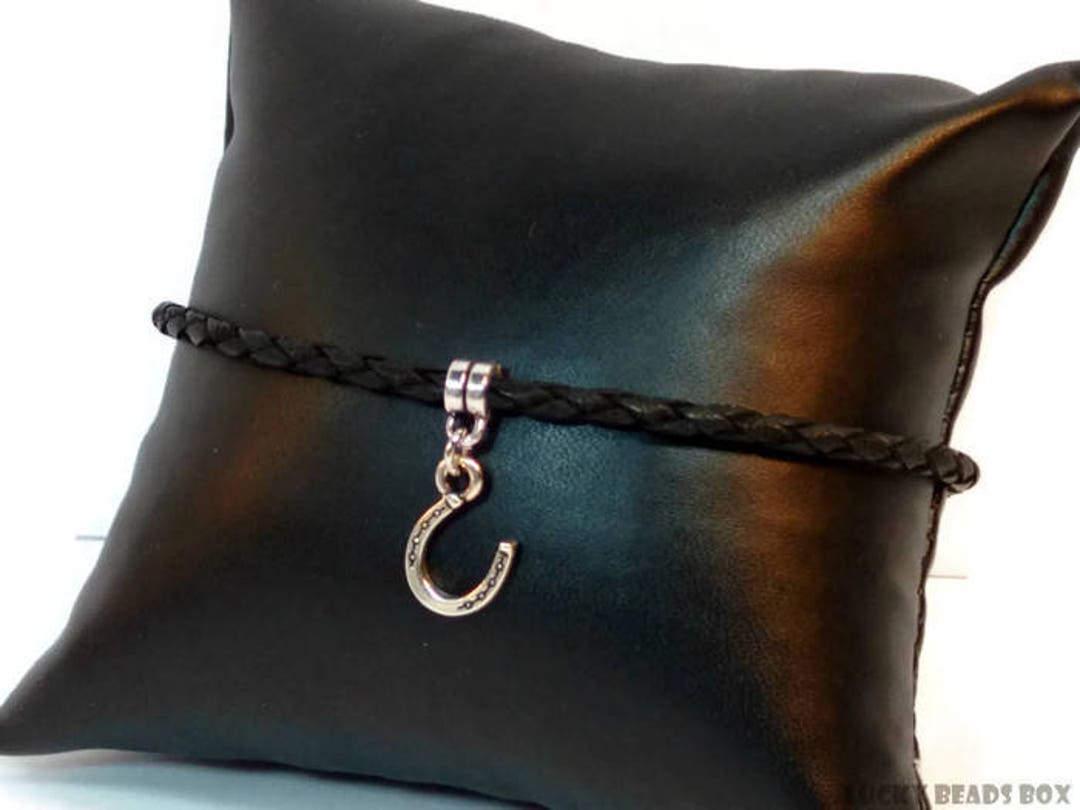 Mens Anklet Horseshoe Anklet Mens Leather Anklet Ankle Etsy