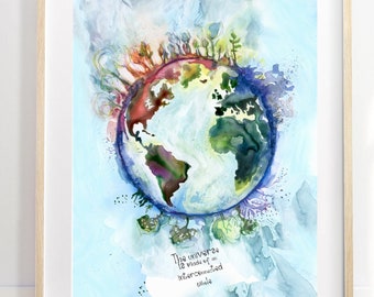 Earth Day Art, Earth Day Poster, Save The Earth Painting, Earth Day Decor, Save The Planet Wall Art, Environmental Poster, Earth Day Craft