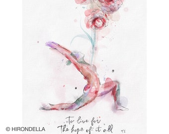 Taylor Swift Poster To Live For The Hope Of It All Song Lyric, Taylor Folklore Wall Print Quote, Yoga pose art, Calming art Camellia flower