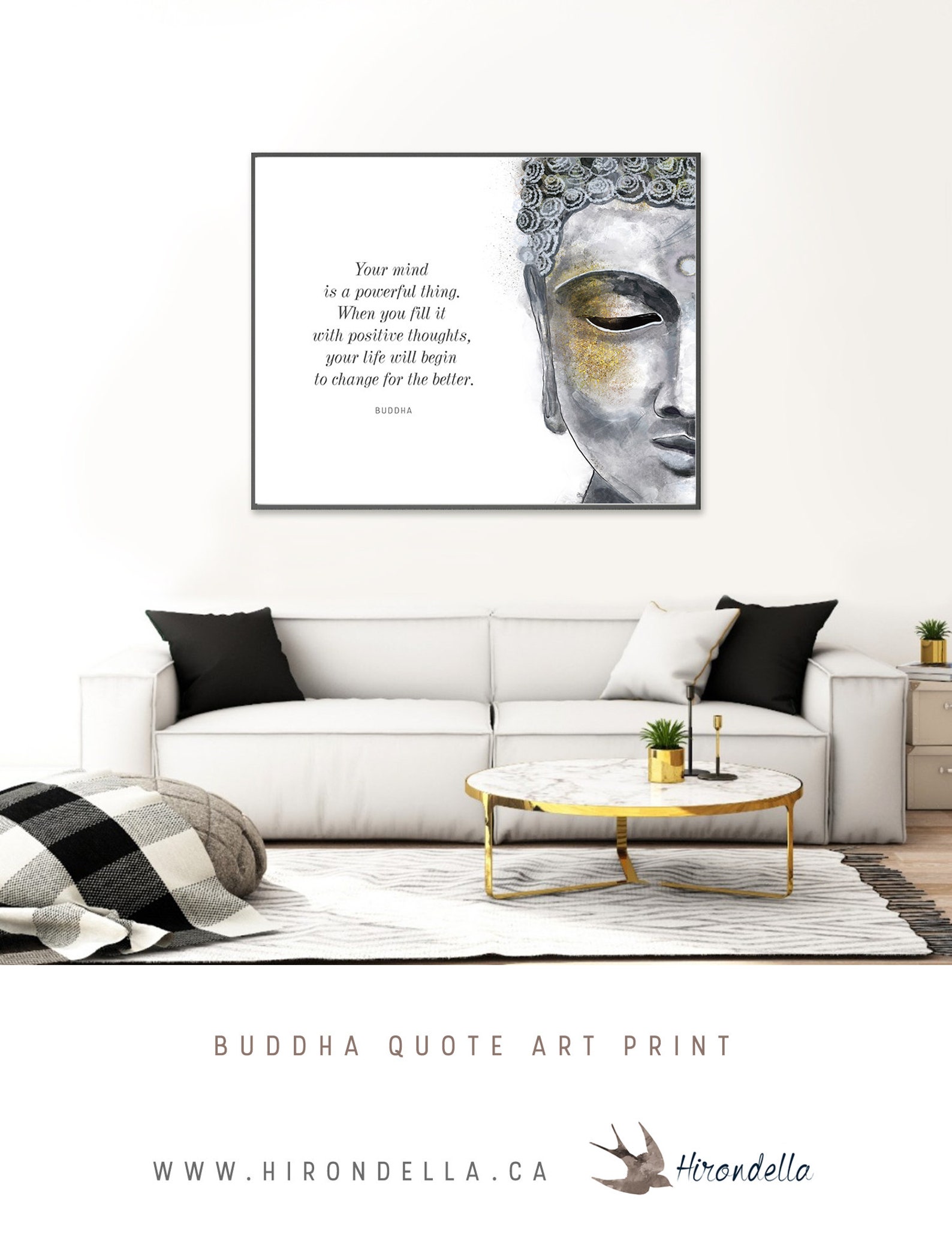 Buddha Wall Art Buddhist Art Painting Buddha Quotes - Etsy