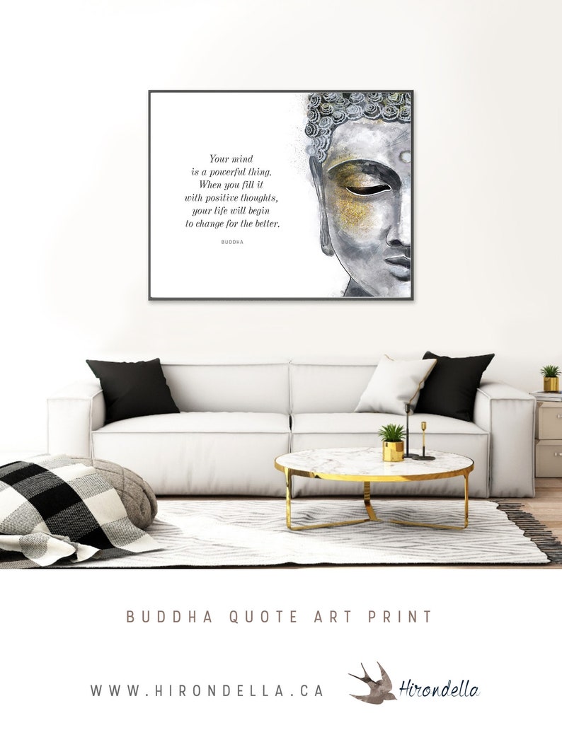 Buddha Wall Art Buddhist Art Painting Buddha Quotes Etsy