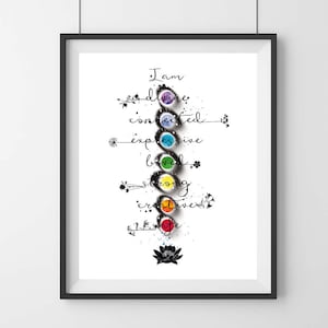 Charka Wall Hanging, Yoga Poster, Chakra Poster, Meditation Decor, Spiritual Wall Art, Chakra Wall Art, Spiritual Decor, Yoga Art Decor