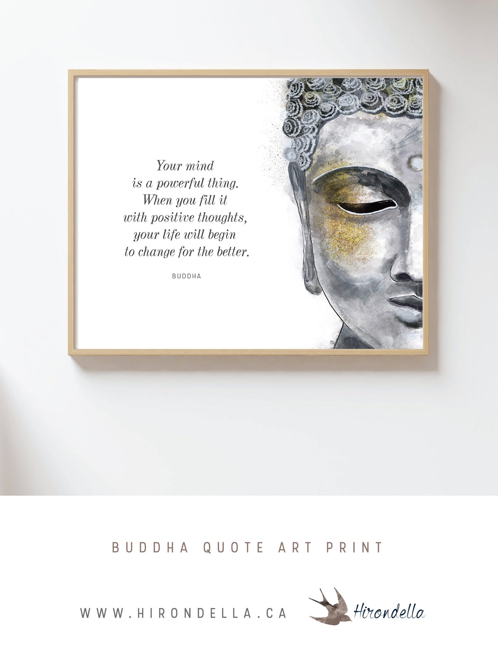 Buddha Wall Art Buddhist Art Painting Buddha Quotes - Etsy
