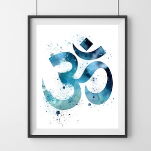Om Poster, Art Om Painting, Om Wall Art, Om Wall Decor, Om Symbol, Buddhist Art, Om Art, Zen Decor, Yoga Wall Art, Om Wall Art Print, Xmas