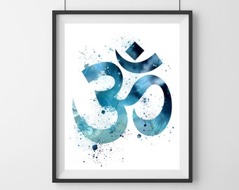 Om Poster, Art Om Painting, Om Wall Art, Om Wall Decor, Om Symbol, Buddhist Art, Om Art, Zen Decor, Yoga Wall Art, Om Wall Art Print, Xmas