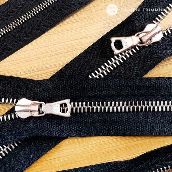 8 # 12-120 Centimetri Cerniere In Metallo Doppio Cursore Chiusura Con Zip A Due Vie Per Cappotto Giacca Tasca Cerniera K Di Riparazione Borsa FAI DA TE Accessori Per Cucire - Foto 11