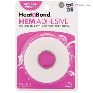 HeatnBond Hem Regular Weight Iron-On Adhesive Tape, 3/8 in x 10 yds