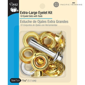 Dritz 7/16″ Extra Large Eyelets & Tools Solid Brass