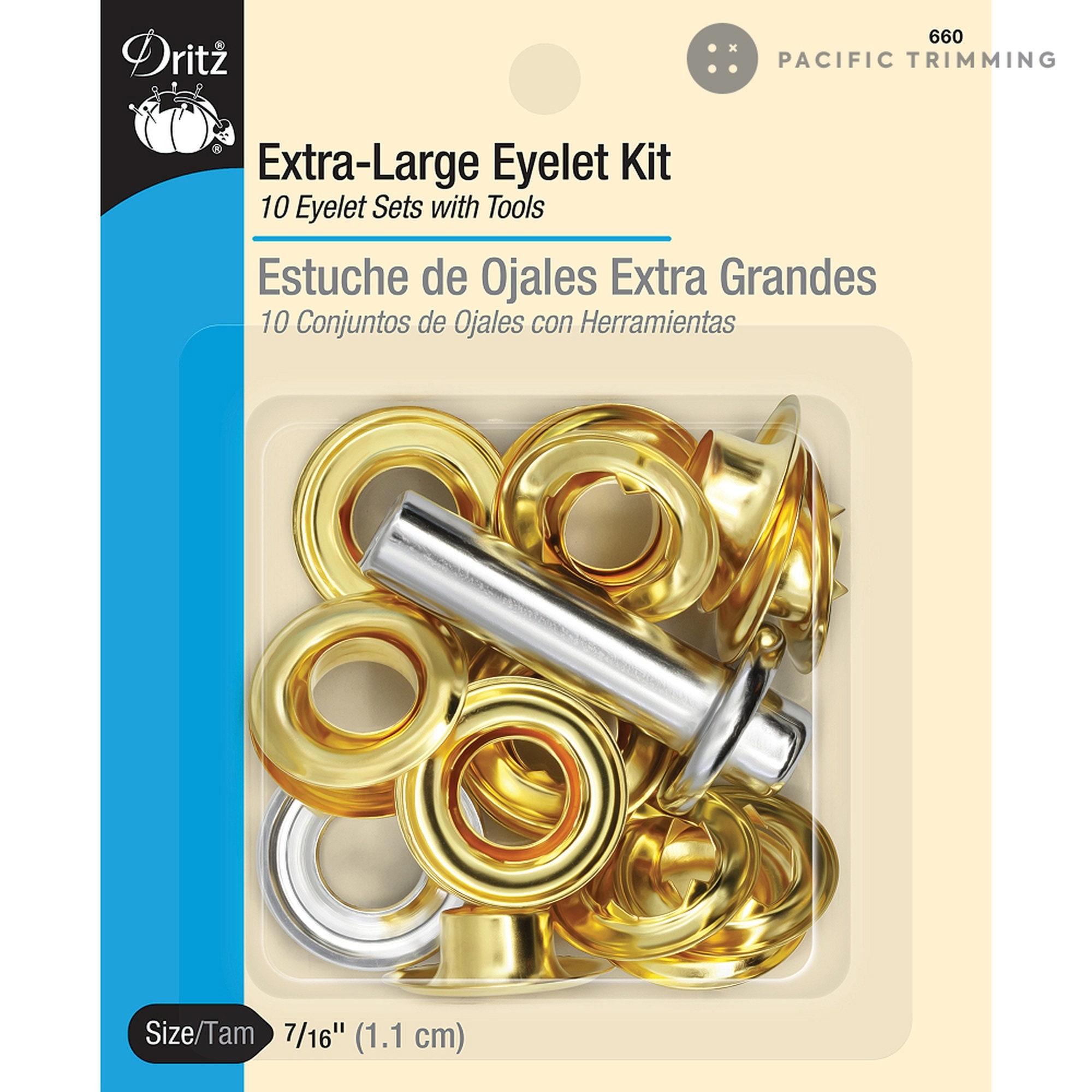 Chrome Metal Grommets Eyelets Size #12