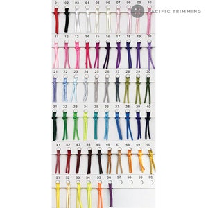 2mm Satin Rattail Chinese Knot Cord Multiple Colors