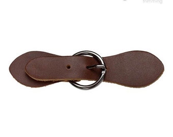 5 1/2" Brown Leather Closure - 201014