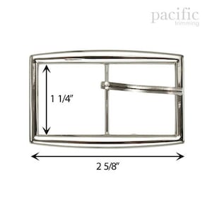 1 1/4&quot; Metal Buckle 160251 Silver