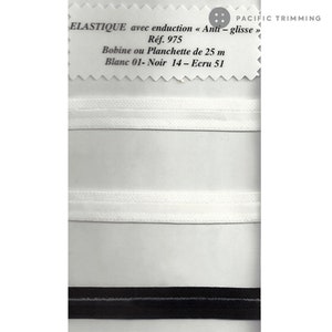 Elastique de préhension en silicone pour lingerie de qualité supérieure, 13 mm (1/2&quot;)