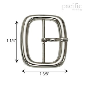 1 1/4&quot; Metal Buckle 160254 Silver