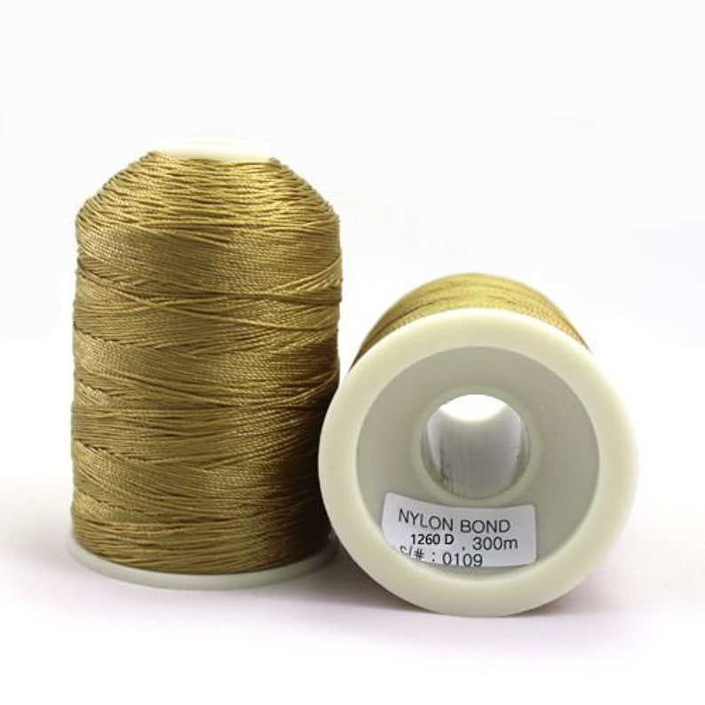 SHK Heavy Bonded Nylon Thread Mustard