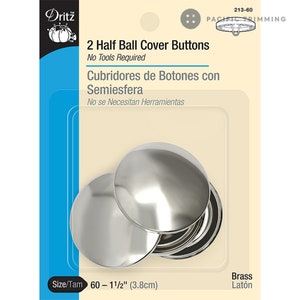 Dritz 1 1/2 Inch 2 Half Ball Cover Buttons Kit