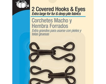 Dritz Covered Hooks & Eyes Brown