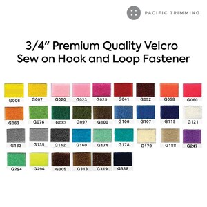 3/4", 1" Premium Quality Velcro Sew on Hook and Loop Fastener Tape Multiple Colors image 3