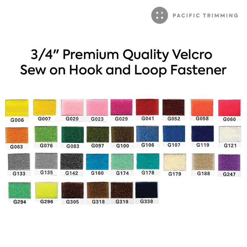 3/4", 1" Premium Quality Velcro Sew on Hook and Loop Fastener Tape Multiple Colors image 3