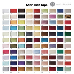 Biyelli 3/4" Satin Bias Tape 99 Colors