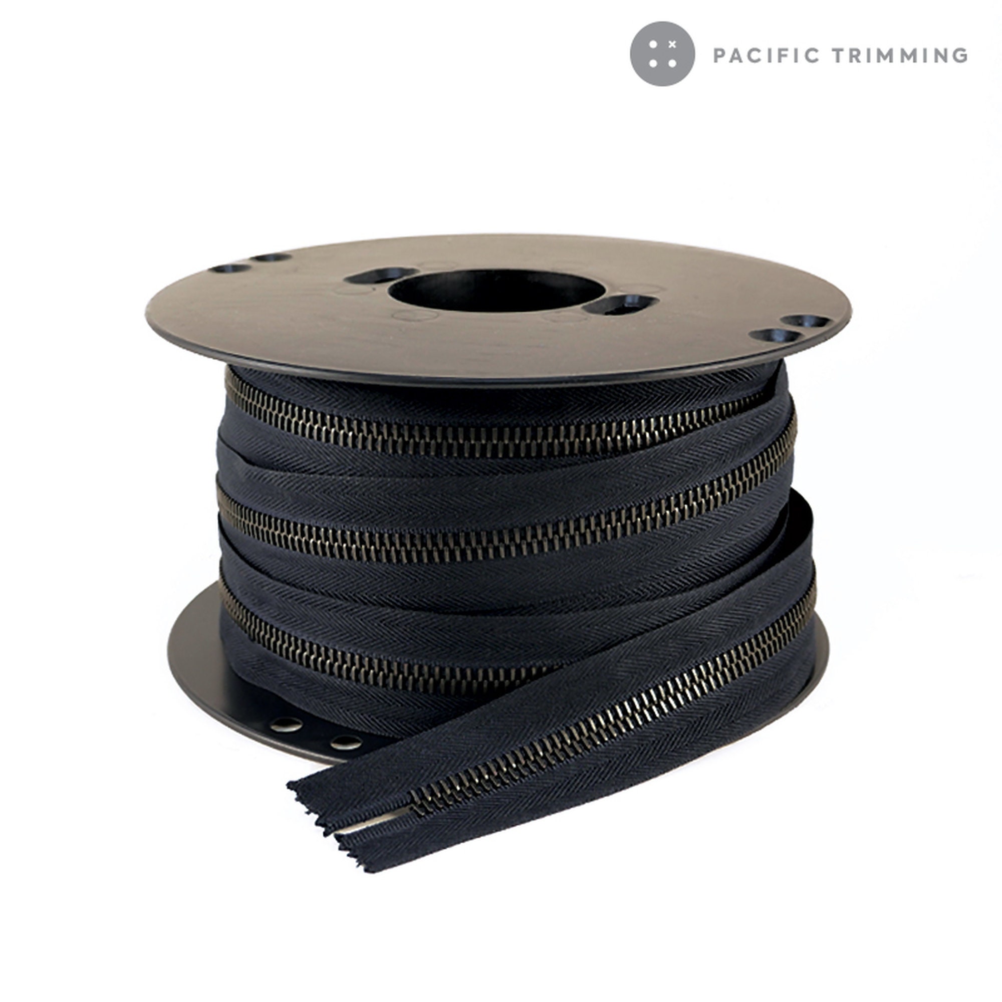 Riri Zipper Continuous Chain Navy Blue Tape With Gunmetal