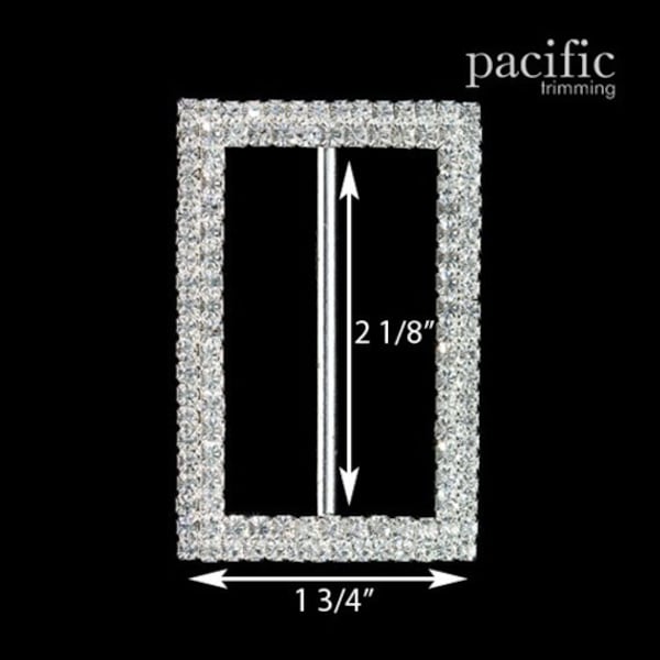 Preciosa 2 Row Rhinestone Buckle Slider 74817027CS