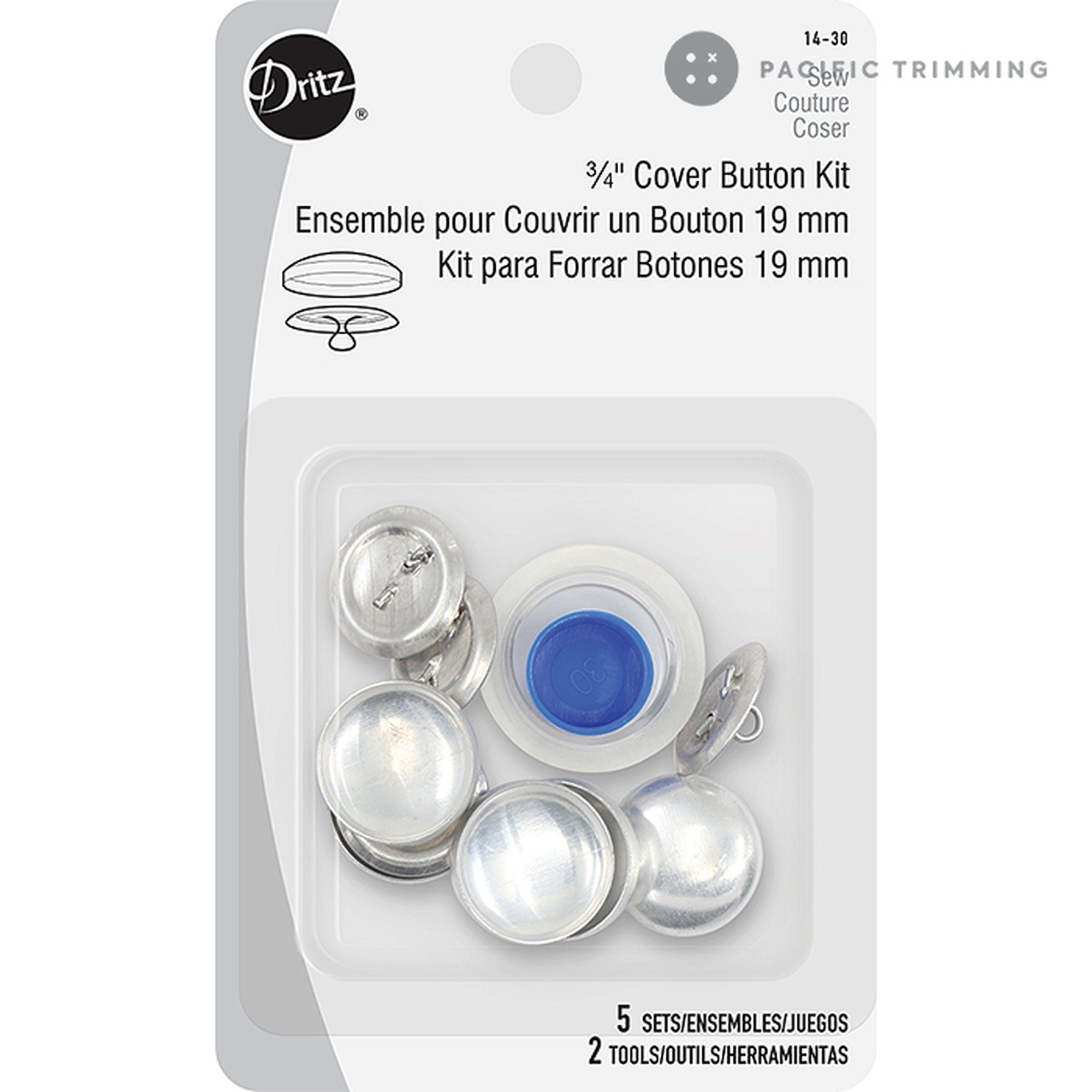 Lot De Boutons Recouverts De Tissu – Pour Couture, Scrapbooking, Customisation – SCR1-4
