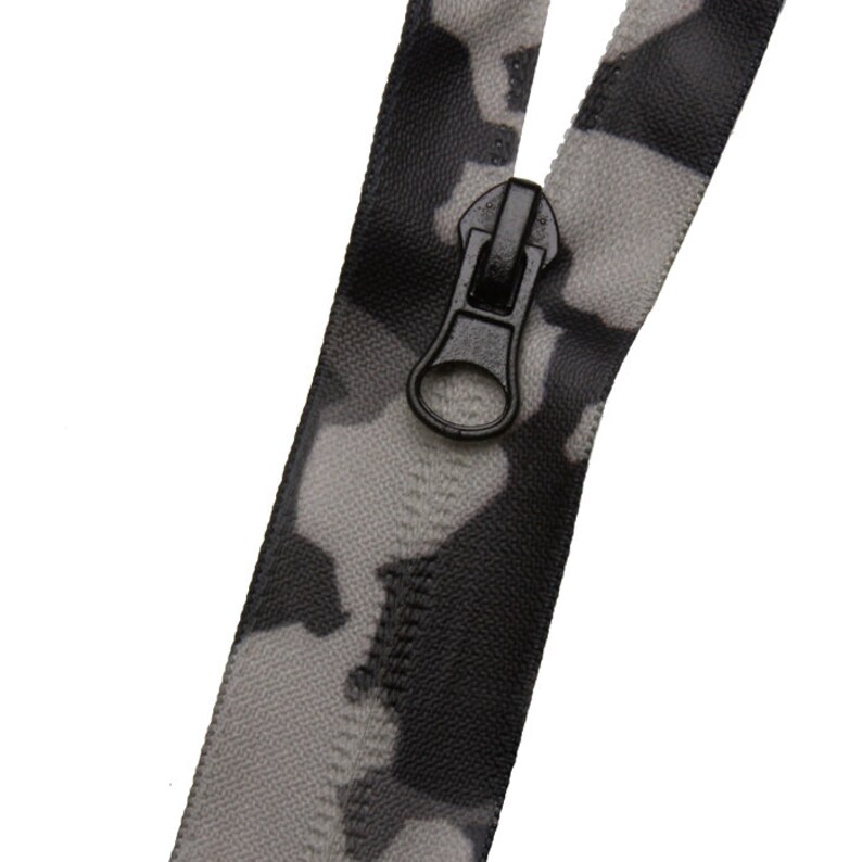 Invisible Waterproof Zipper #5 Camo Gray