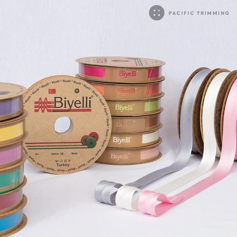 Biyelli 3/4" Satin Bias Tape 99 Colors