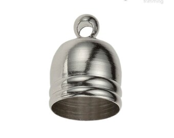 Metal Bell Cord End with Loop 170332 Multiple Colors Sizes
