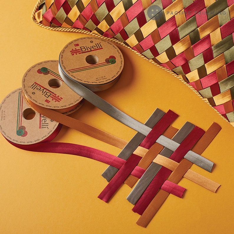 Biyelli 3/4" Satin Bias Tape 99 Colors