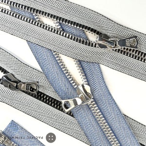 riri M6 One Way Melange Special Tape Zipper *Custom Cut to Length*