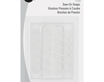 Dritz 5/16 Inch Clear Sew On Snaps 12 Sets