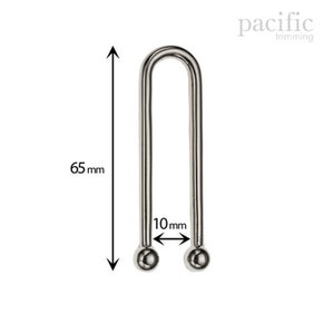 May include: Silver curtain tieback with rounded ends. The tieback measures 6.5 inches in length and 1 inch in width.