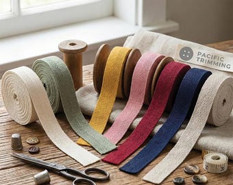 1 Inch Cotton Tape Herringbone Twill Tape Multiple Colors