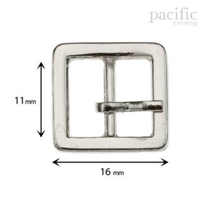 11mm Small Square Metal Buckle : 160319