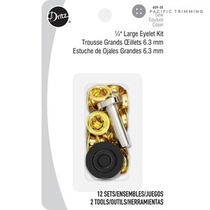 Dritz 1/4″ Large Eyelets & Tool Kit Solid Brass