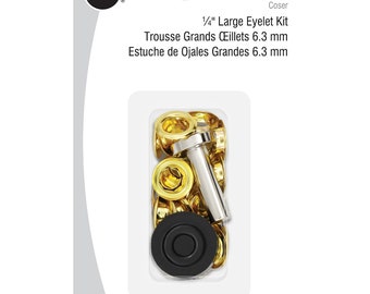 Dritz 1/4″ Large Eyelets & Tool Kit Solid Brass