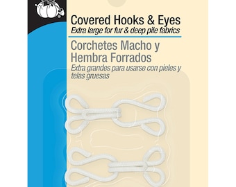 Dritz Covered Hooks & Eyes White