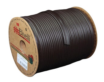 Biyelli 1/2" Leather Piping Tape Brown, Black