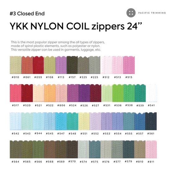 Standard Nylon Closed End Dress/Skirt Zip 545 - Sky Blue Standard Nylon Closed End Dress/Skirt Zip 545 - Sky Blue