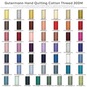 Hilo para acolchado a mano Gutermann 200 m Varios colores