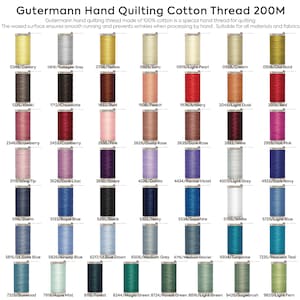 Gutermann Hand Quilting Thread 200M Multiple Colors