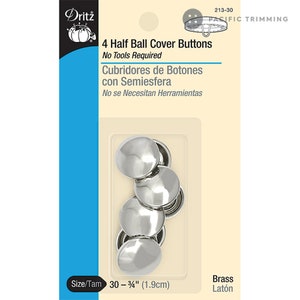 Dritz 3/4 Inch 4 Half Ball Cover Buttons
