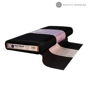 HeatnBond Medium Weight Tricot Fusible, Black 20 inch Wide