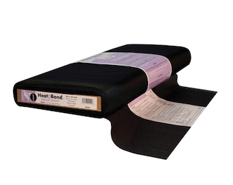 HeatnBond Medium Weight Tricot Fusible, Black 20 inch Wide