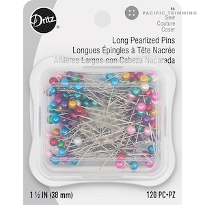Dritz 1 1/2 Inch Long Pearlized Pins - 120pc