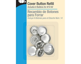 Dritz Cover Button Refill 1/2", 5/8", 3/4", 7/8", 1 1/8" Multiple Sizes