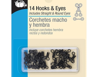 Dritz Hooks & Eyes Black Size 1