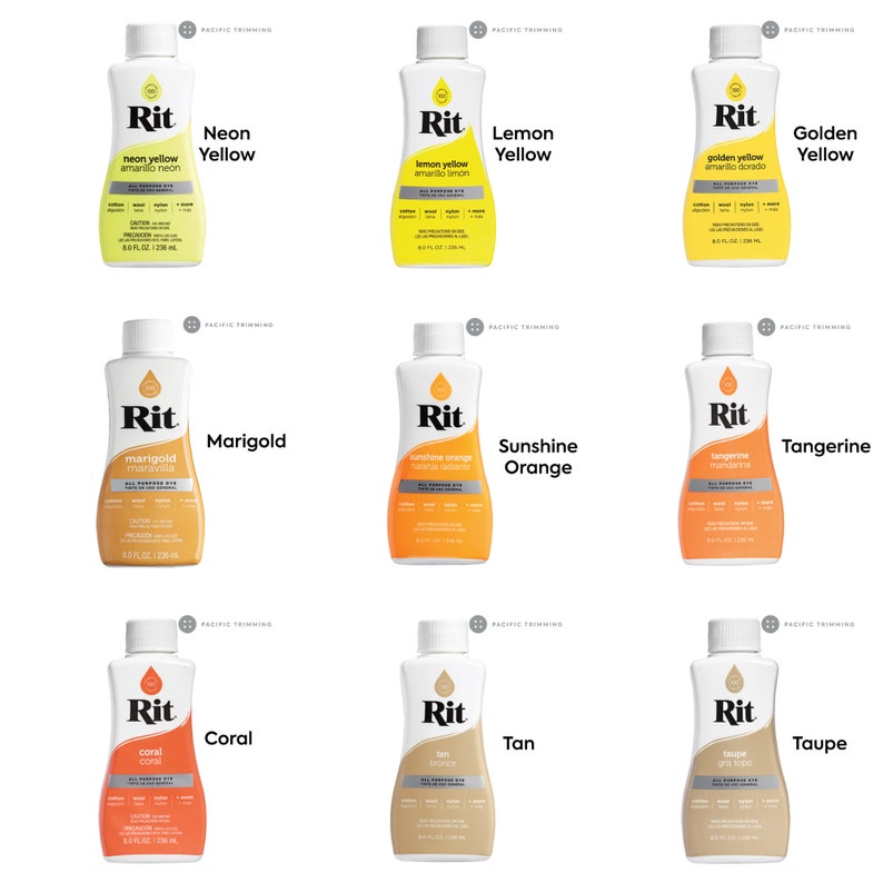 Rit All Purpose Liquid Dye All Colors Etsy